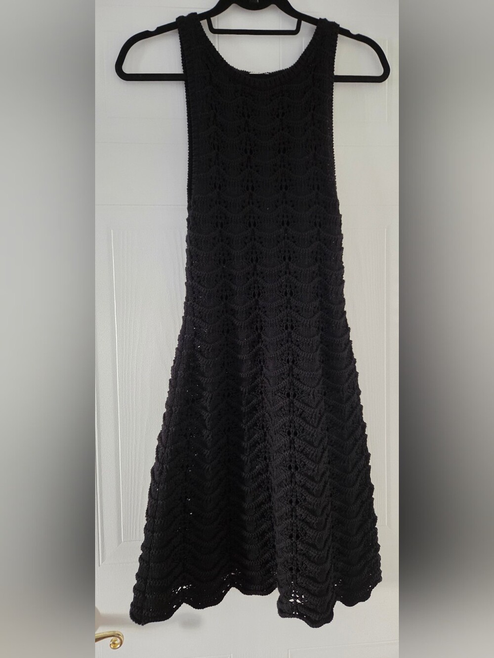 H&M Black Crochet Midi Skirt
